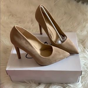 Taupe Suede Pumps